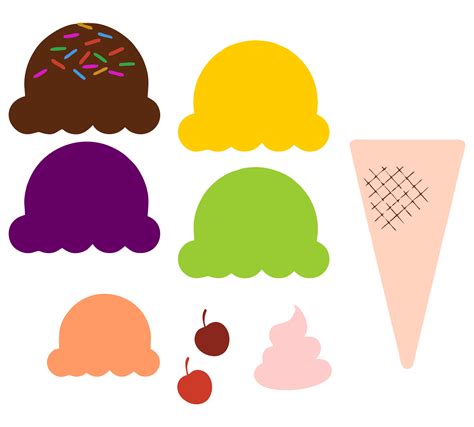 Cut Out Printable Ice Cream Cone Template Search Results For Ice