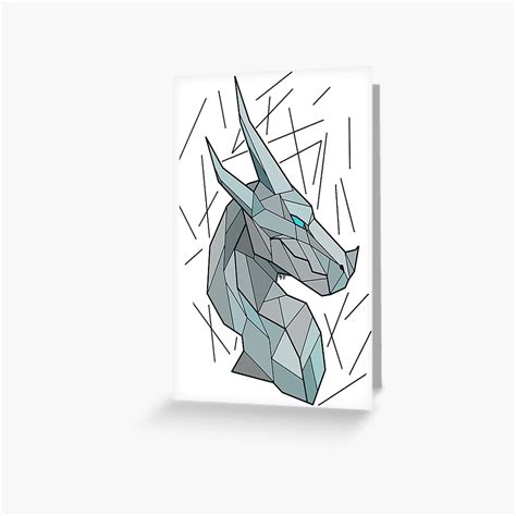 Geometric Dragon Greeting Card For Sale By Kmp0511 Redbubble