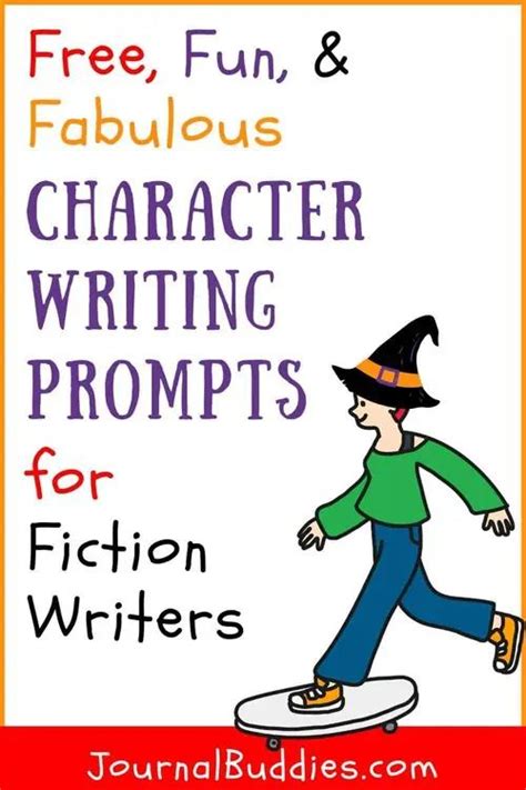 Character Writing Prompts Journal Prompts For Kids Elementary
