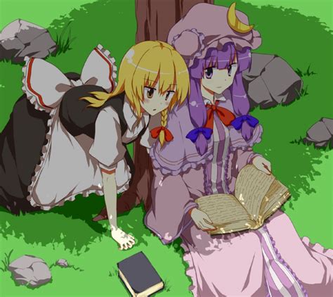 Kirisame Marisa And Patchouli Knowledge Touhou Drawn By Anylucky