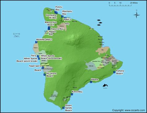 Big Island Surf Spots Map Chegospl