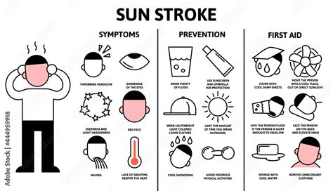 Heat Stroke And Sun Stroke Infographics Signs Symptoms And Prvention