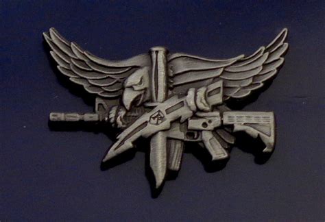 Swat Operator Insignia With Eagle Center Mass Antique Silver Etsy