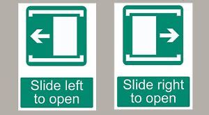 Slide Left Right To Open Stickers Ebay