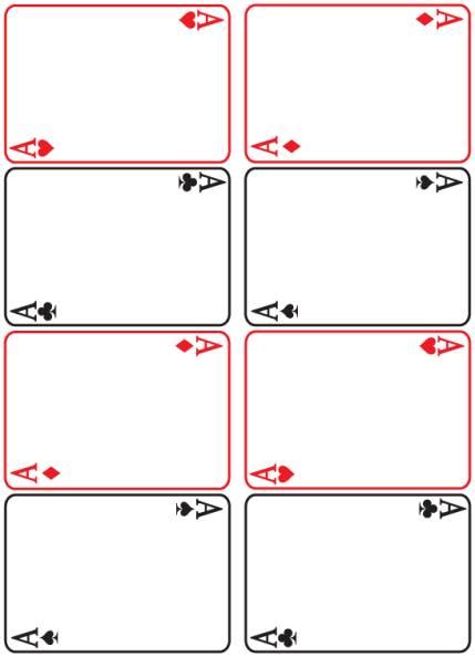 Blank Playing Card Template Professional Templates Professional