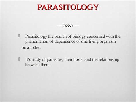 Basic Introduction To Parasitology
