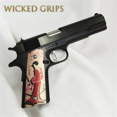 Custom 1911 Pistol Grips Geisha Wicked Grips Custom Handgun Pistol Grips