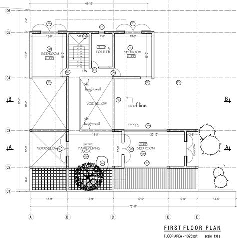 Five Bedroom Double Story Beautiful House Plan First Floor Plan Dwg