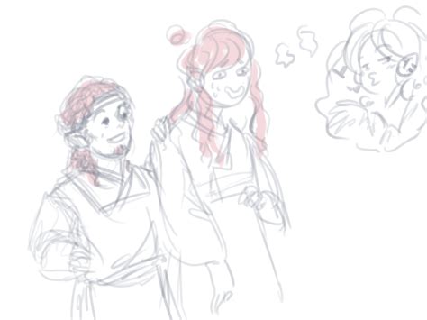 some roughs of redheads