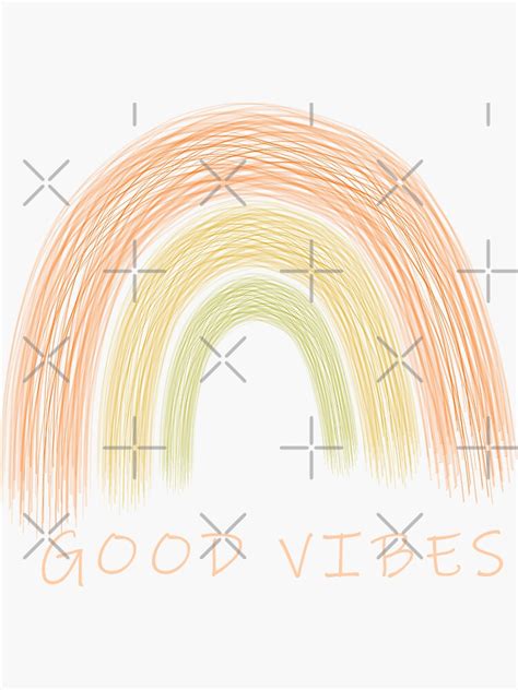 Rainbow Good Vibes Only Lettering Sticker For Sale By Ankerd Redbubble