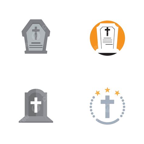 Tomb Icon Template Vector Illustration Sign Vector Horror Vector Sign