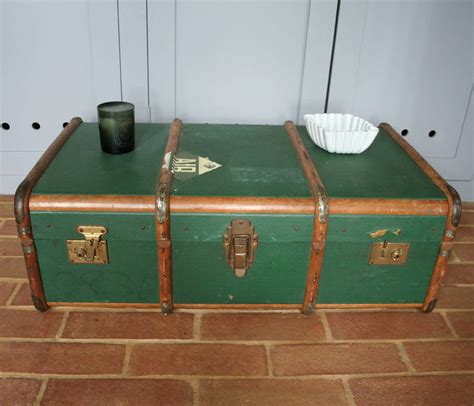 A Vintage Green Trunk T9 By Homestead Store