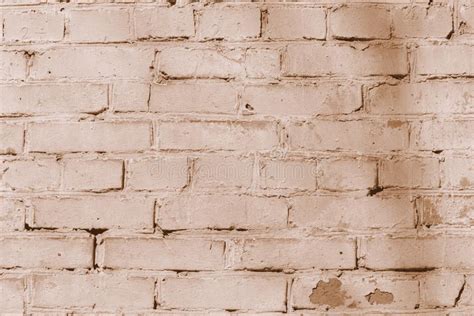 Brick Wall Texture Old Brick Wall Background Brown Color Toned Stock