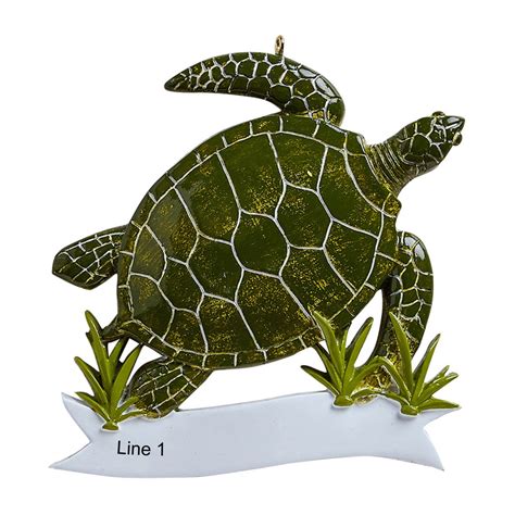 Personalized Sea Turtle Ornament Sea Turtle Christmas Etsy