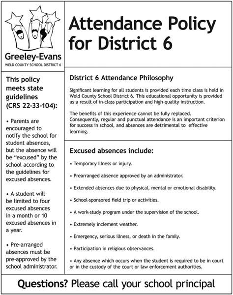 district attendance policy district attendance policy