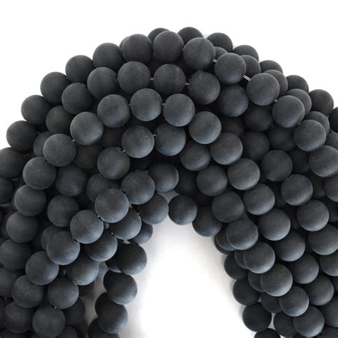 Matte Black Onyx Round Beads Gemstone 15 Strand 4mm 6mm 8mm 10mm 12mm