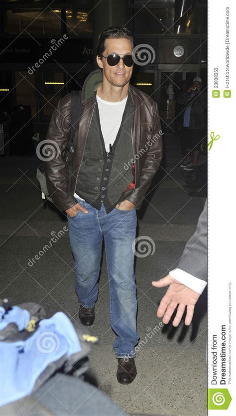 Actor Matthew Mcconaughey At Lax Airport A Editorial Stock Photo