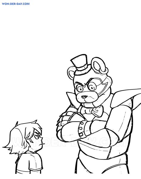 FNAF Security Breach Coloring Pages - Coloring Home