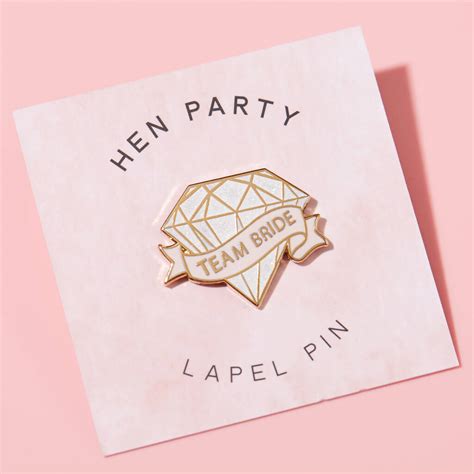 Hen Party Team Bride Lapel Pin By Team Hen