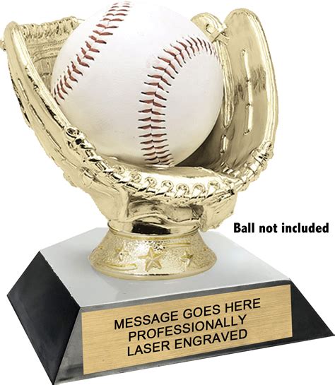 Baseball Glove Trophy With Home Plate Base Gold Trophy Depot