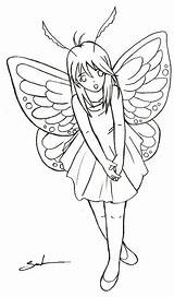 Fairy Chibi sketch template
