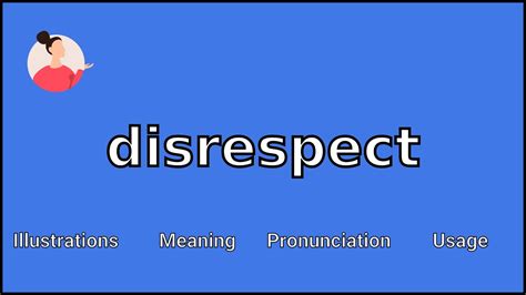 Disrespect Meaning And Pronunciation Youtube