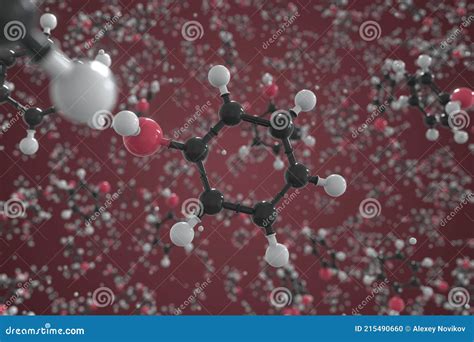Molecule Of Phenol Ball And Stick Molecular Model Scientific 3d