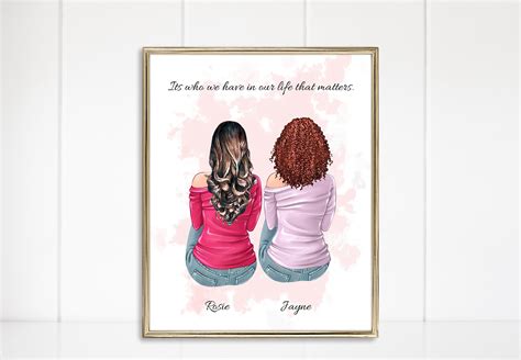 Personalized Sister Print Custom Print Sister Birthday T Etsy