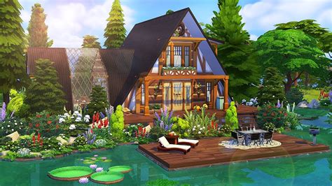 Lakeside A Frame Cottage 🌲 The Sims 4 Speed Build Youtube