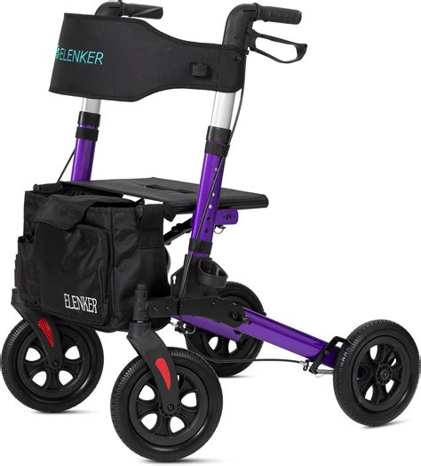 Elenker All Terrain Rollator Walker With Seat Outdoor