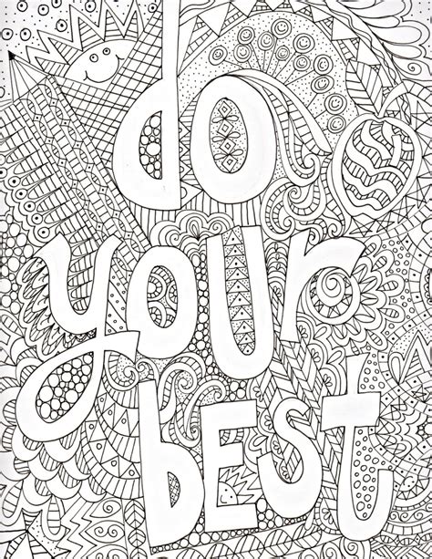 Page Anxiety Stress Relief Coloring Book For Adults Digital Download Printable Etsy