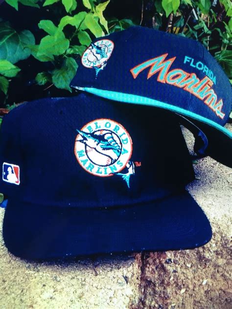 Two Different Florida Marlins Caps By Both Sports Specialties Marlins Trucker Hat Cap