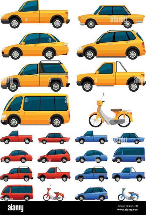 Three Types Of Transportation Stock Vector Images Alamy