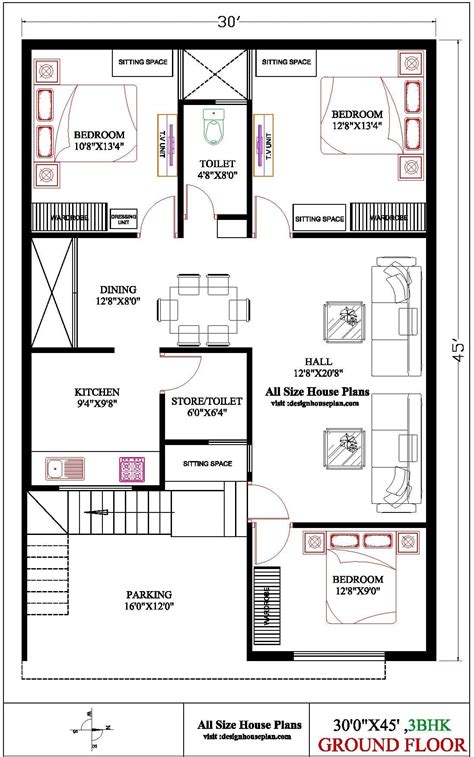 3045 Duplex House Plan East Facing 469017 30 X 45 Duplex House Plans