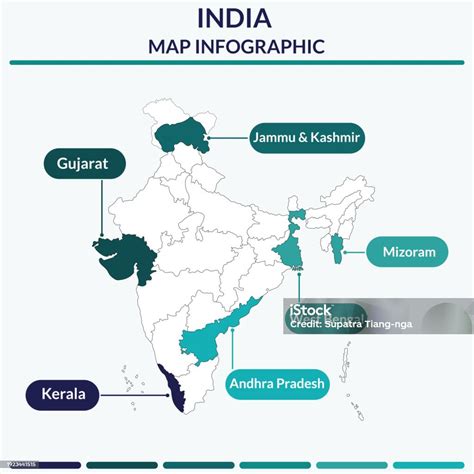 Infographic Of India Map Infographic Map Stock Illustration Download