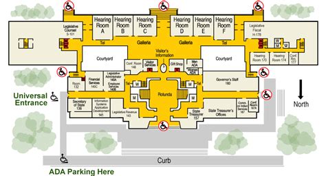 Floor plans of legislative buildings. Oregon State Capitol Map
