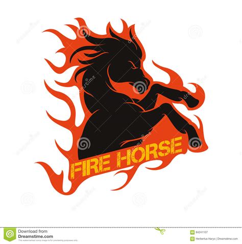 Fire Horse Stock Vector Illustration Of Horse Skull 84241107