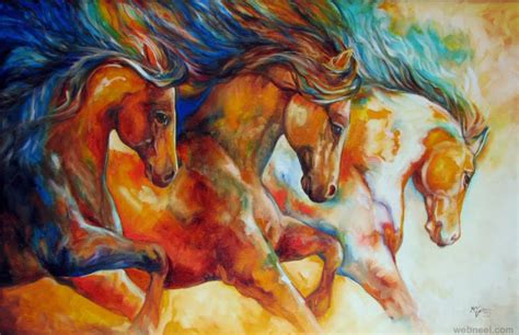 Horse Colorful Painting Marciabaldwin Preview