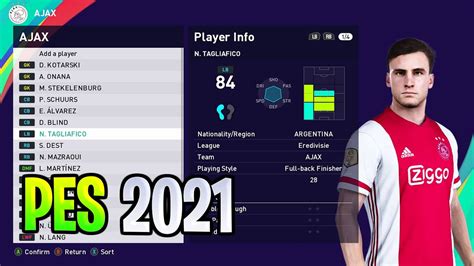 Pes 2021 nick powell by putra diatmika. AJAX players Ratings & Faces | PES 2021 - YouTube