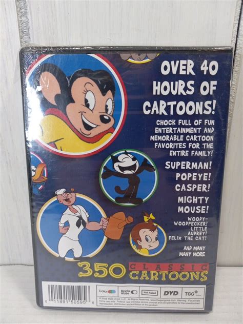 350 Classic Cartoons Dvd 2008 Over 40 Hours Of Cartoons 4 Disc Set New