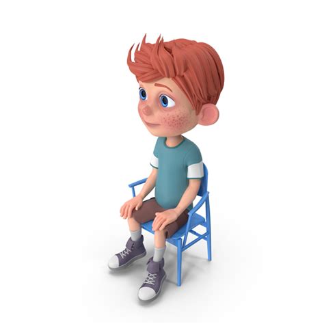 Cartoon Boy Charlie Sitting On Chair Png Images And Psds For Download