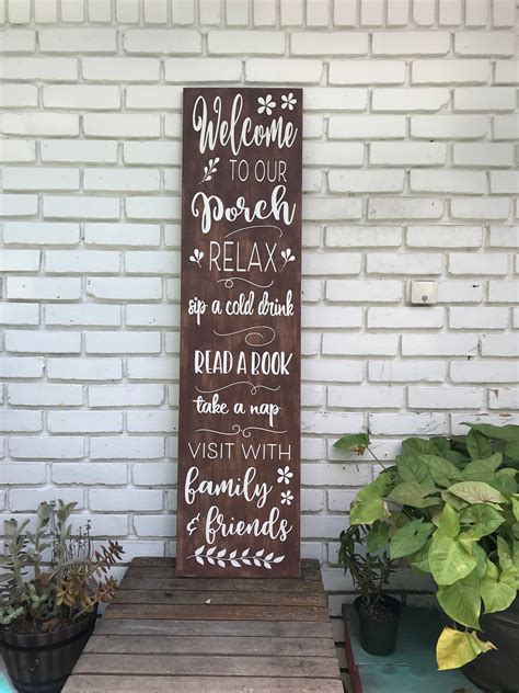 Welcome To Our Porch Sign Porch Rules Sign Farmhouse Porch Etsy