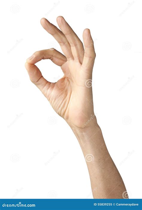 Ok Hand Sign Isolated Stock Image Image Of Concepts 55839255