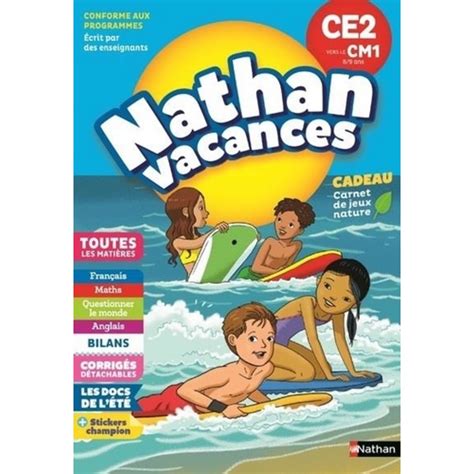 Nathan Vacances Du Ce2 Vers Le Cm1 89 Ans Edition 2018 Chavanette