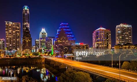 Austin Texas Evening Excitement Cityscape Skyline Skyscrapers Congress