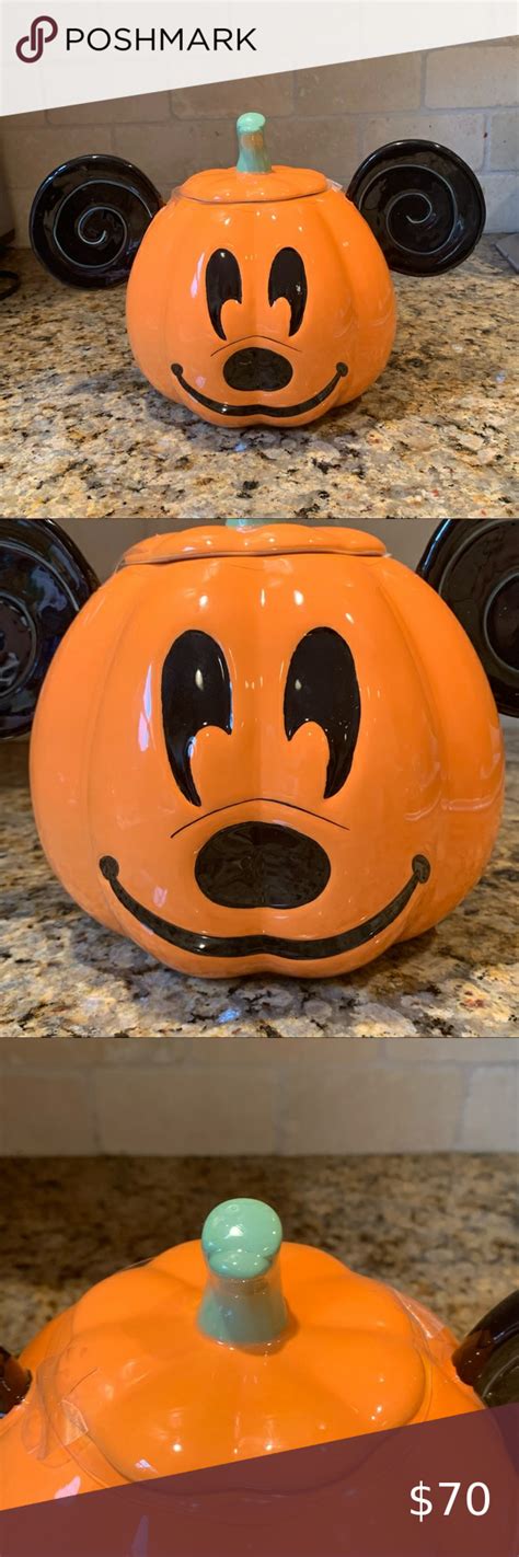 Disney Mickey Mouse Jack O Lantern Halloween Pumpkin Cookie Jar