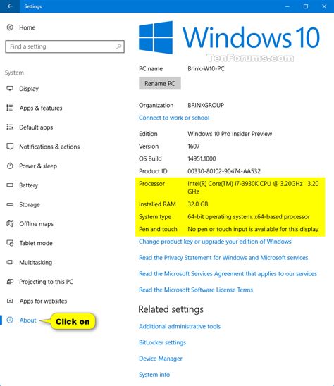 General Tips See System Information In Windows 10