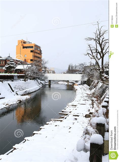 Miyagawa River Surrounded with Snow Stock Photo - Image of asia, alpine ...