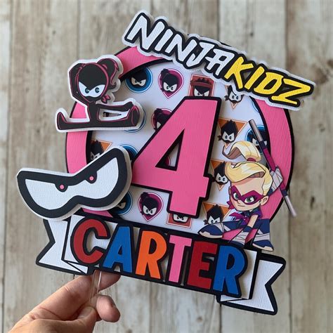 Ninja Kidz cake topper Ninja Kidz Happy birthday banner | Etsy