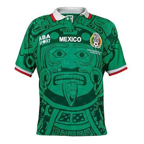 mexico authentic 1998 football world cup soccer green jersey t shirt ebay